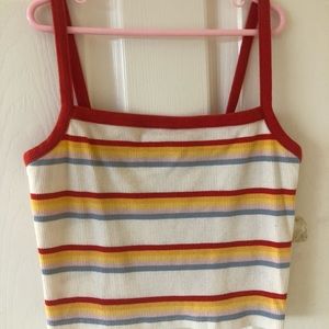 Cropped striped tank top from pacsun